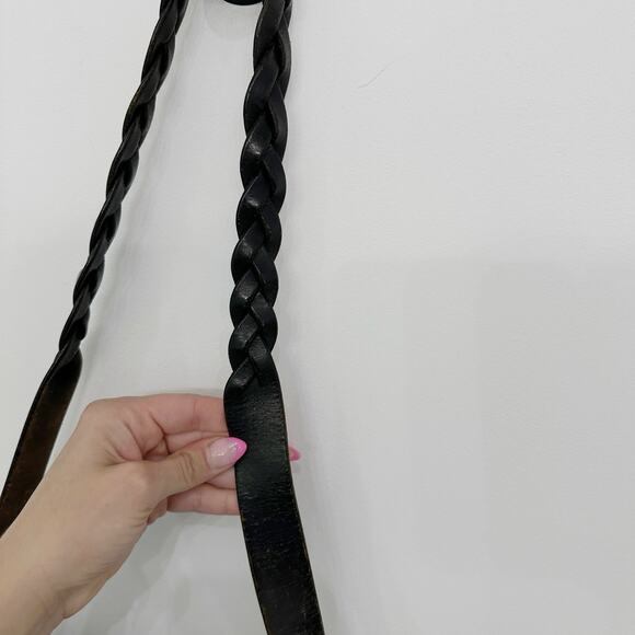 Vtg Vintage Brown Leather Rose Tooled Western Style Saddle Purse Bag - Picture 7 of 8